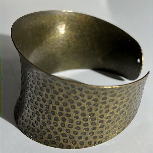 Bundle 3 for $15 | Wide Bronze Colored Metal Cuff Bracelet - Picture 4 of 10